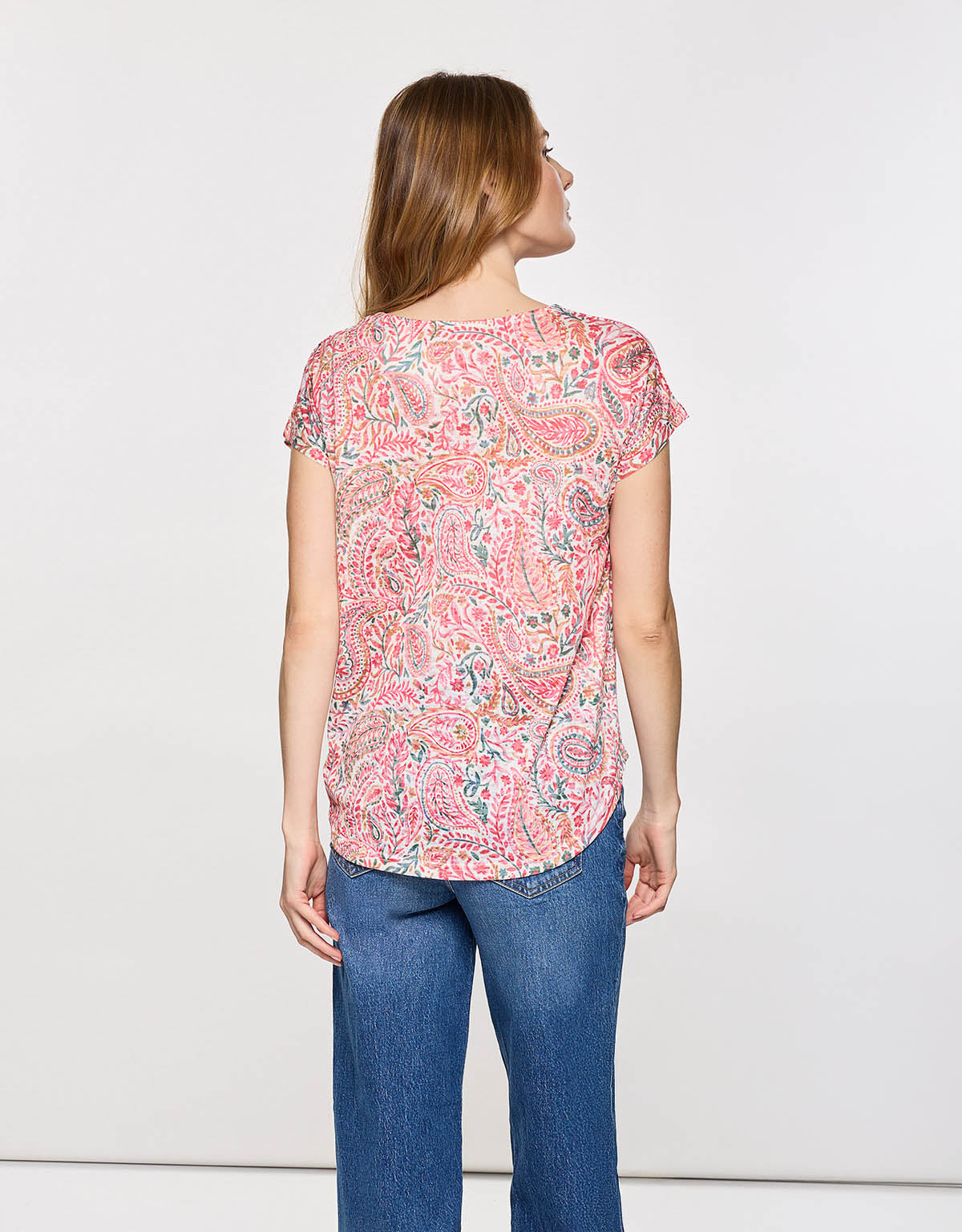 Short Sleeve Pink T-Shirt - Rustic