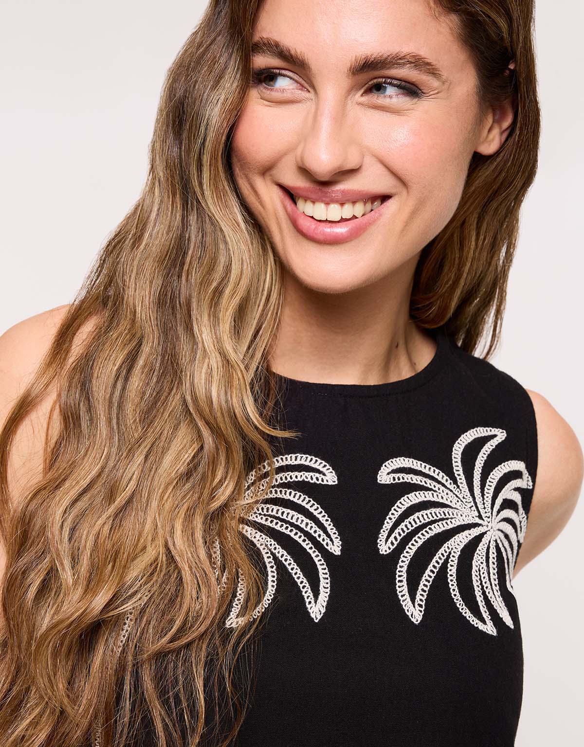 Black Strap Blouse - Tolmore