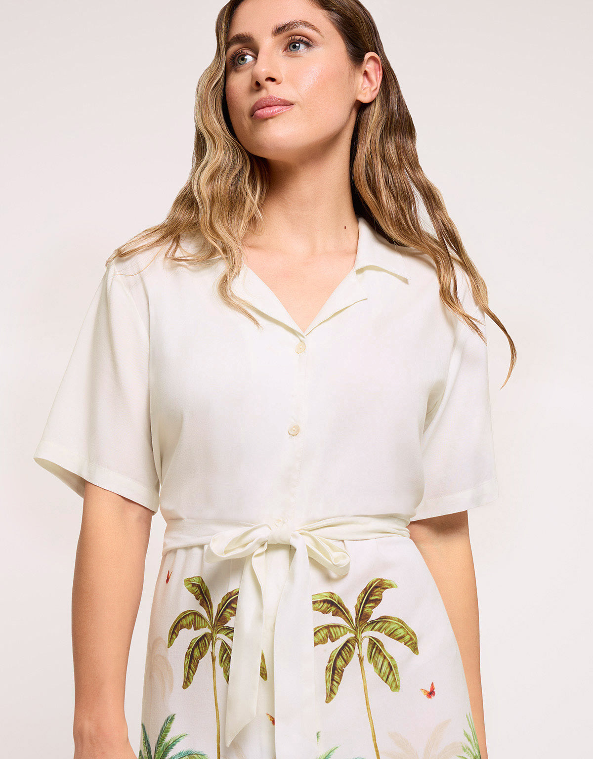 Light Beige Midi Dress - Visams