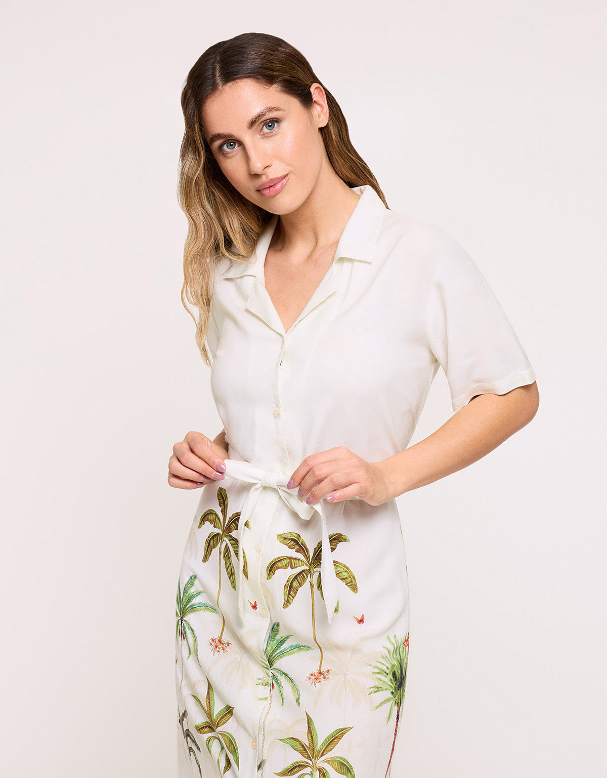 Light Beige Midi Dress - Visams
