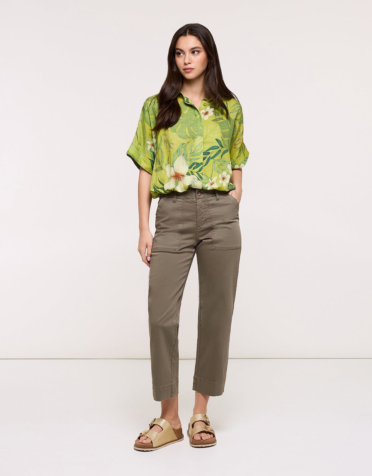 Camisa Manga Corta Verde Pistacho - Leafiros 5