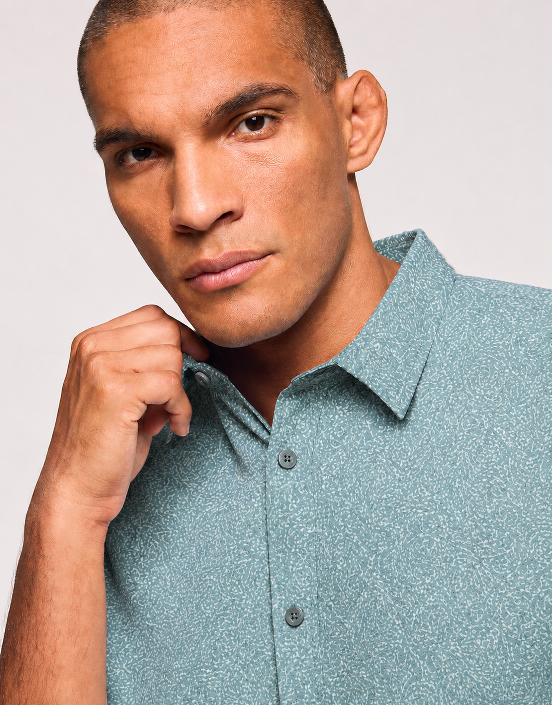 Turquoise Short-Sleeve Shirt - Uros