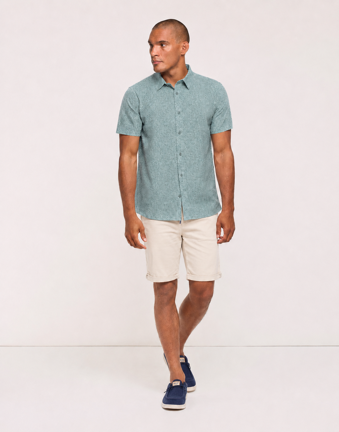 Turquoise Short-Sleeve Shirt - Uros