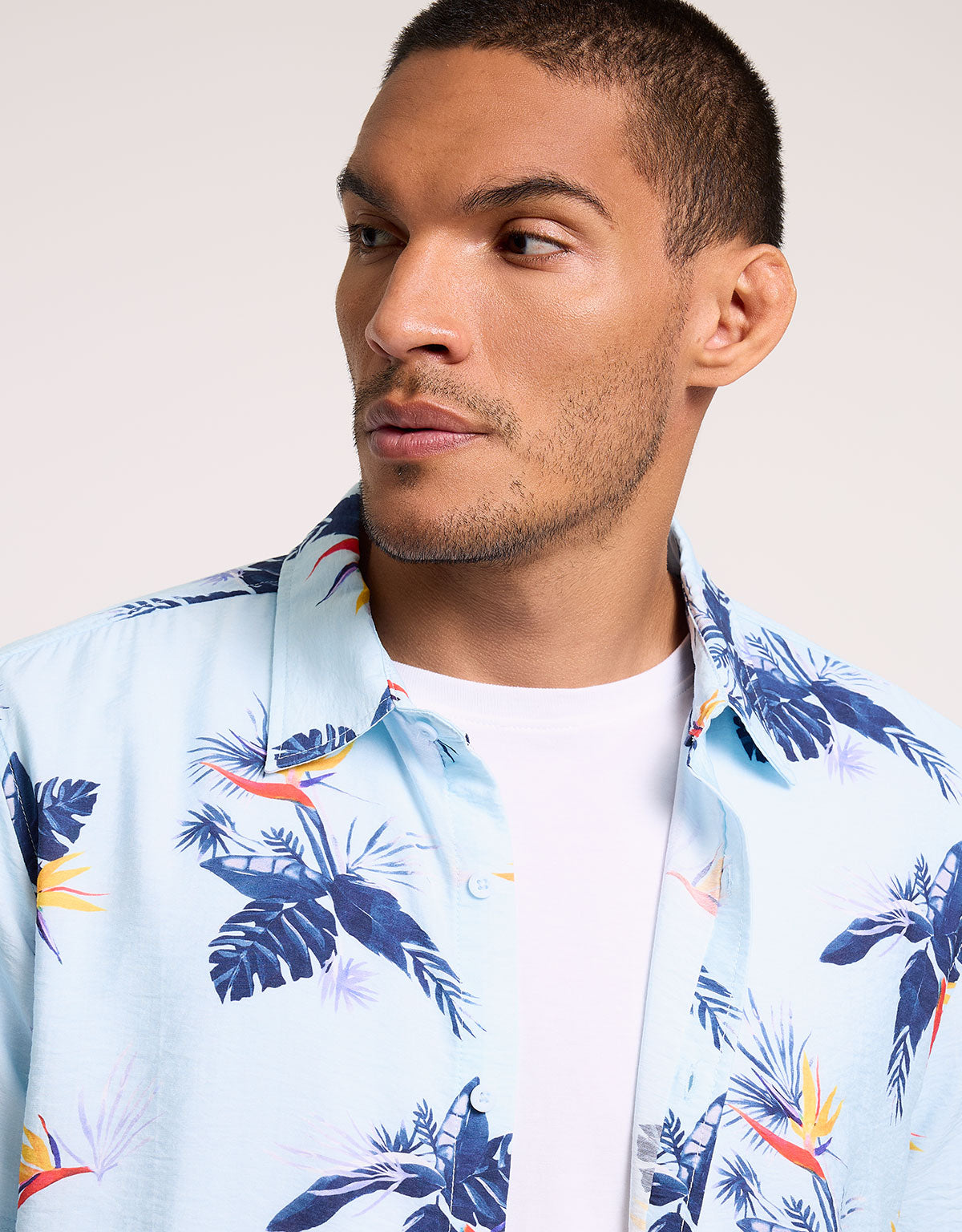 Short Sleeve Blue Shirt - Chufe