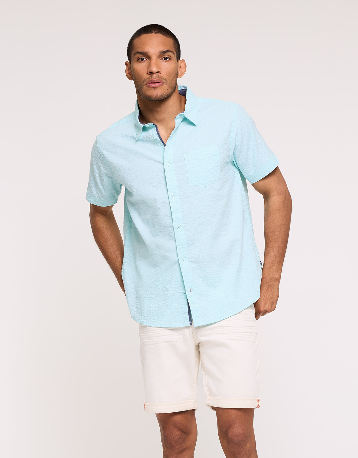 Turquoise Short Sleeve Shirt - Naomiq