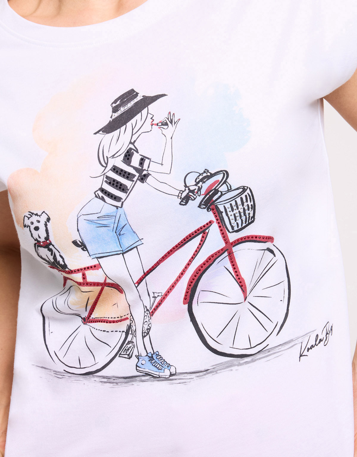 White Short Sleeve T-Shirt - Figubike