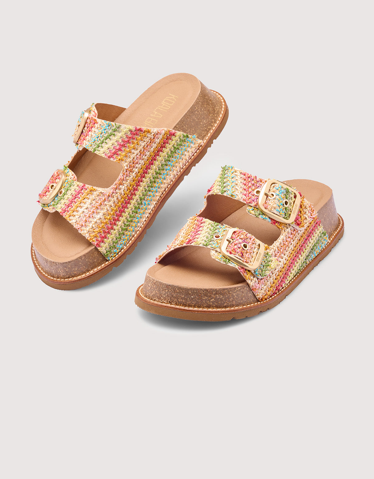 Multicoloured Bio Wedge Sandals - Delta