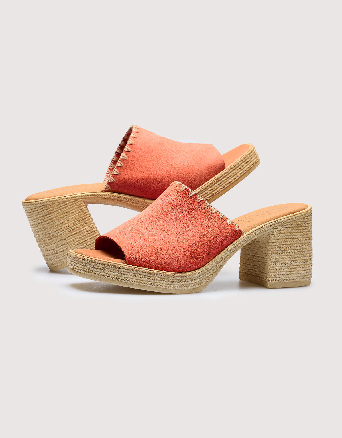 Coral Heeled Sandals - Thyme