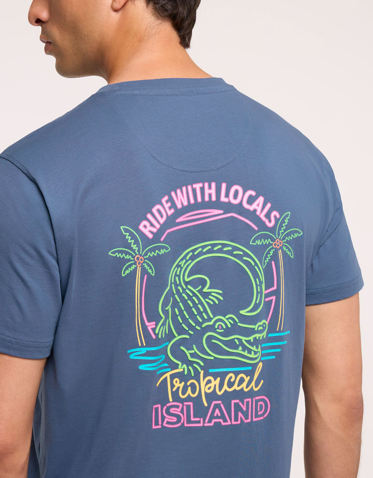 Camiseta Manga Corta Azul Marino - Tropidale 5