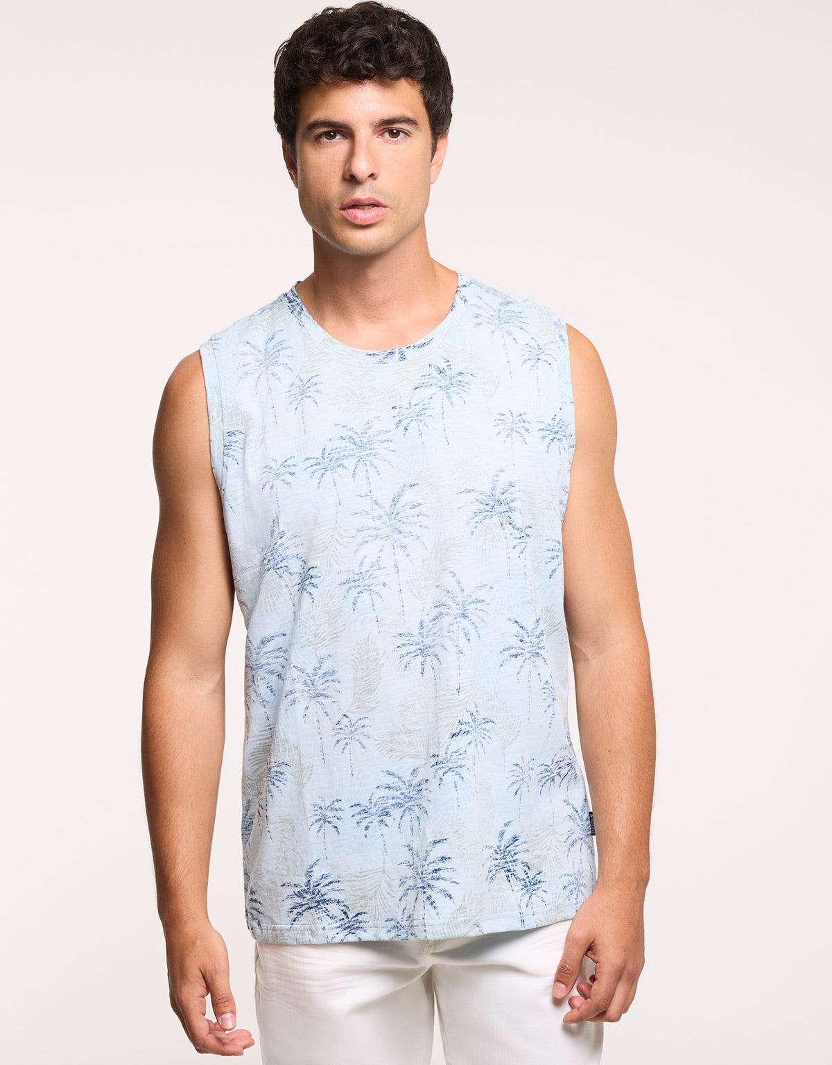 Camiseta Palmeras Sin Mangas Azul - Palmlako 2
