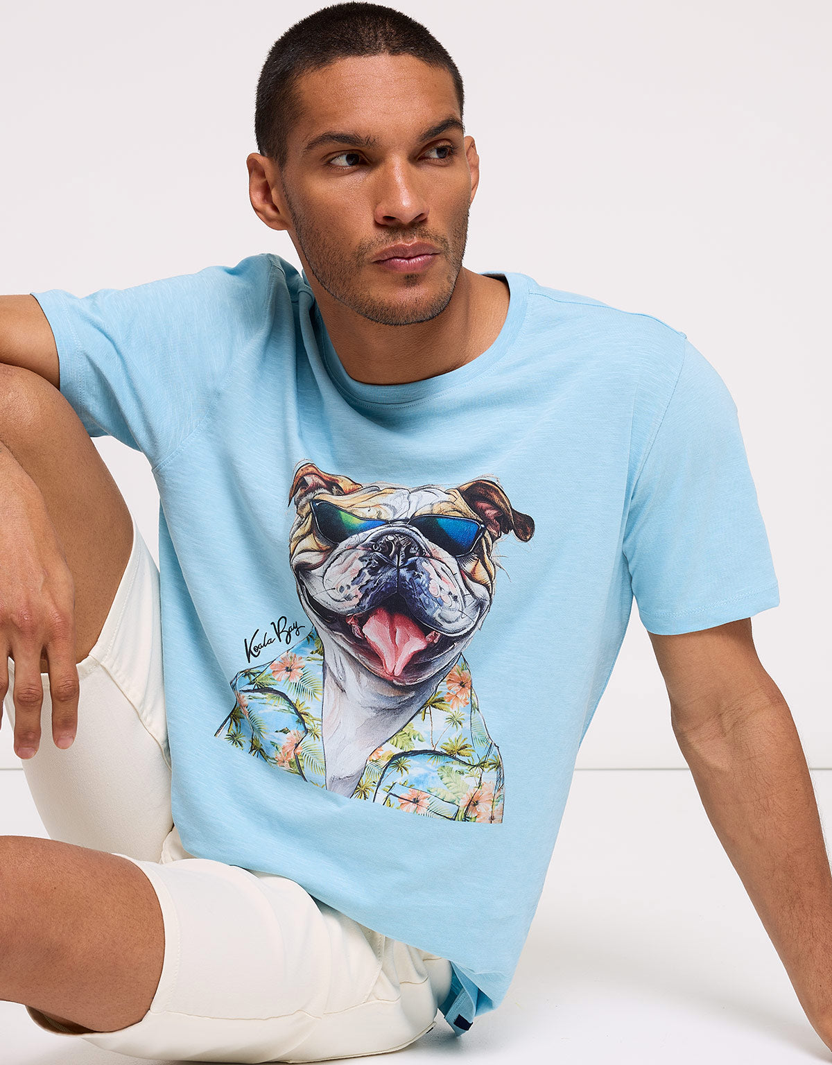 Camiseta Manga Corta Azul - Leesin 2