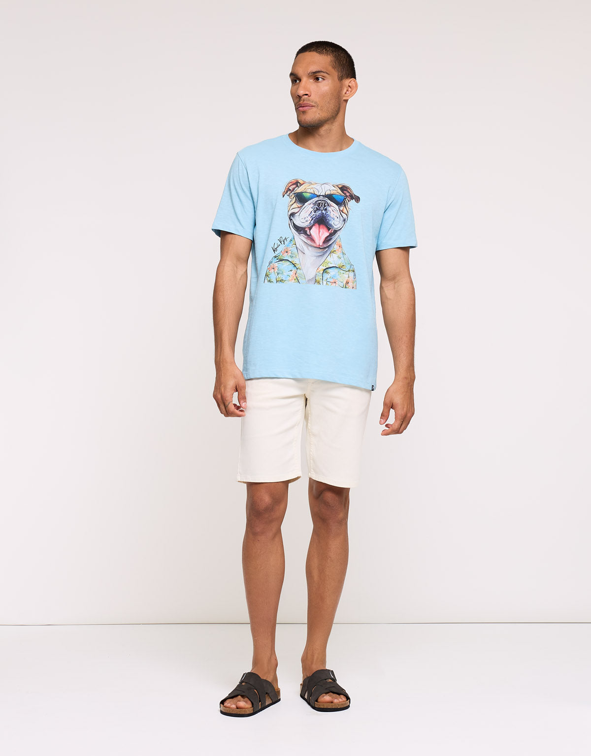 Camiseta Manga Corta Azul - Leesin 5
