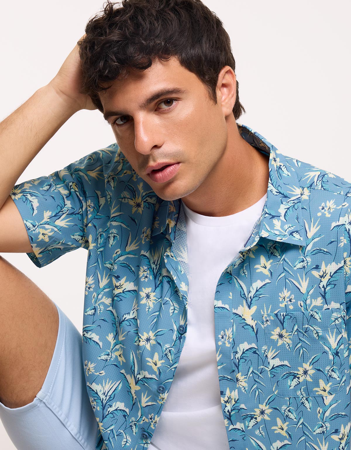 Camisa Manga Corta Azul - Pastelparadise 2