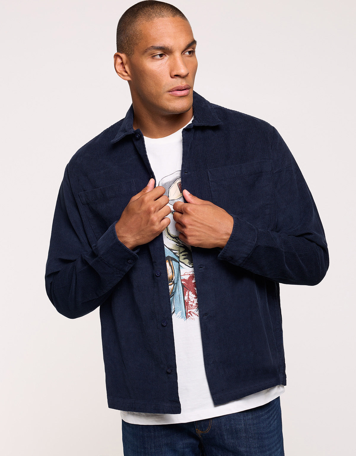 Navy Corduroy Jacket - Boreal