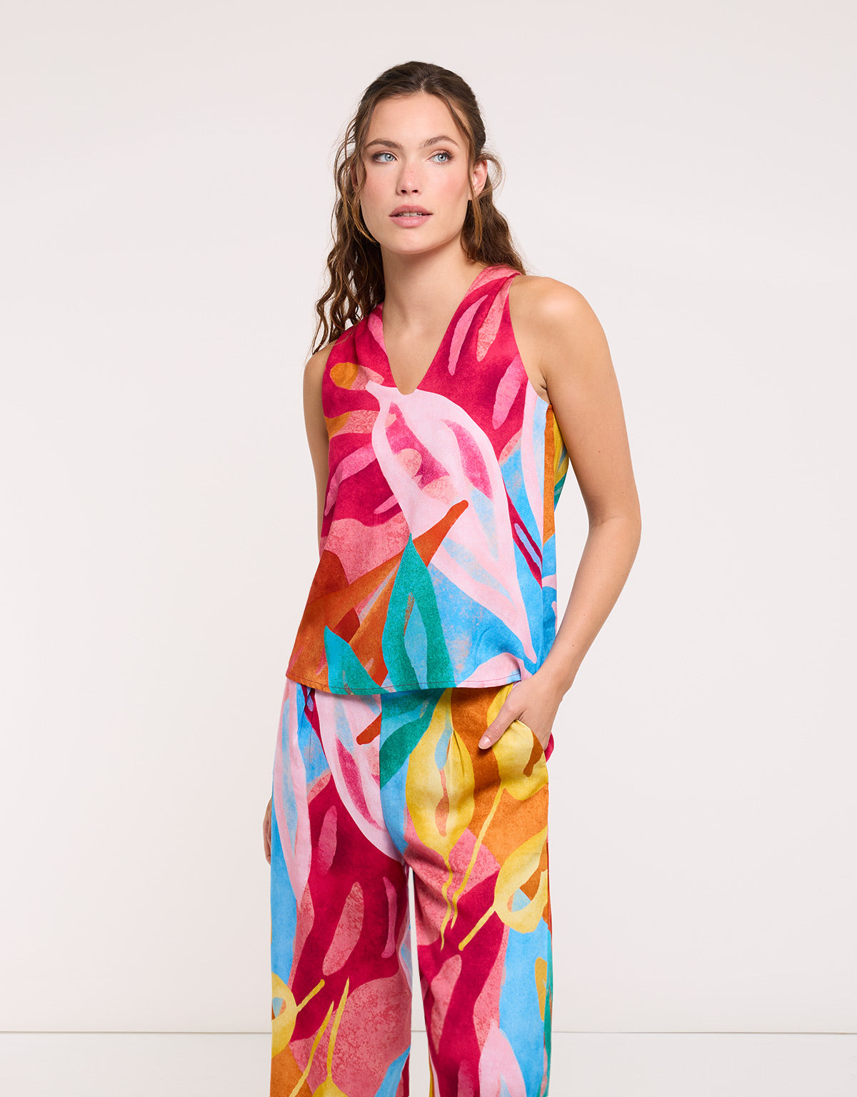 Blusa Sin Mangas Multicolor - Natur