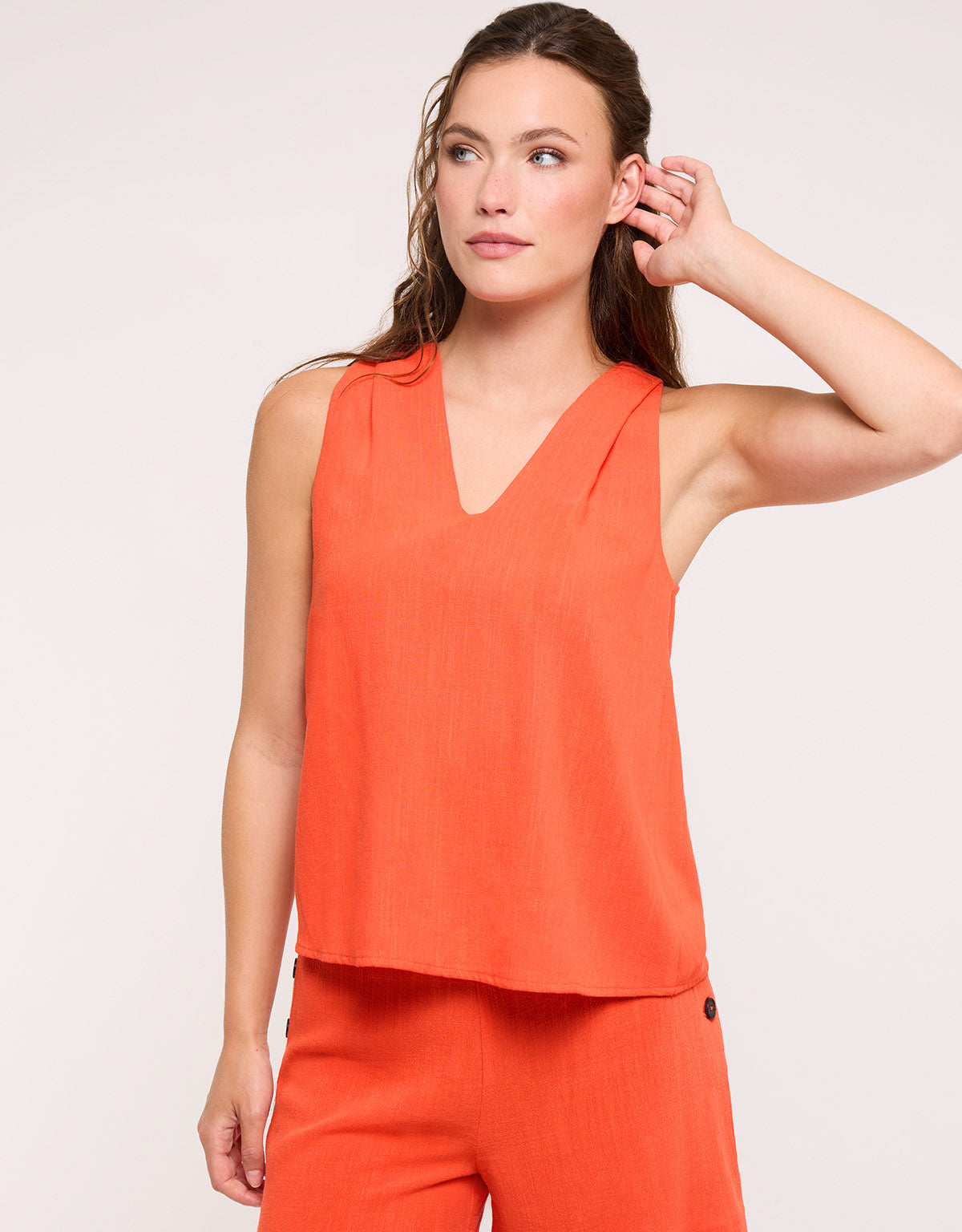 Blusa Sin Mangas Naranja - Ariana 2