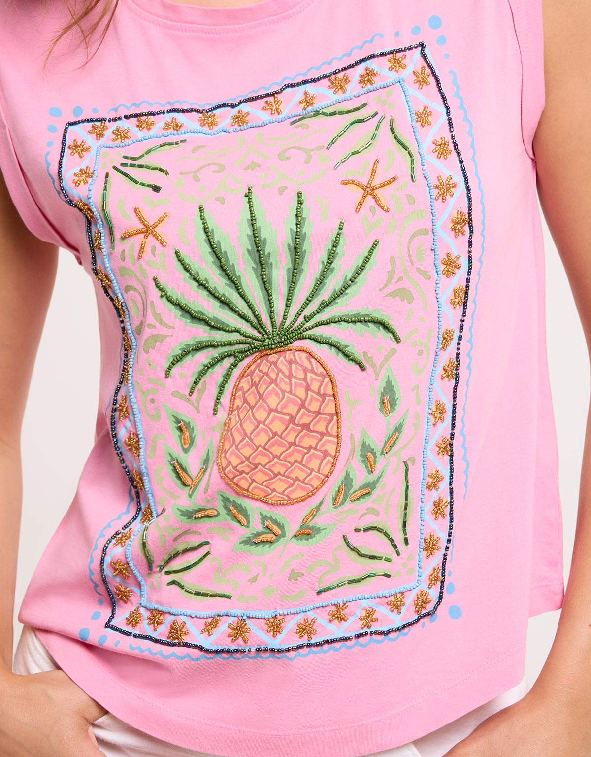 Camiseta Piña Sin Mangas Rosa - Pineti 4
