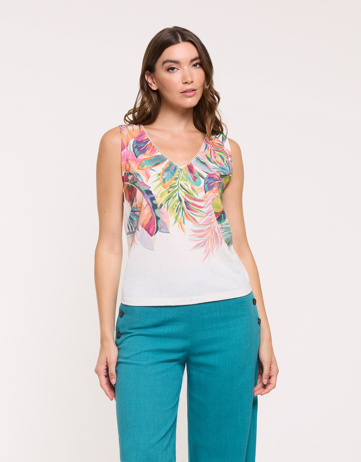 White Strappy T-Shirt - Leajula
