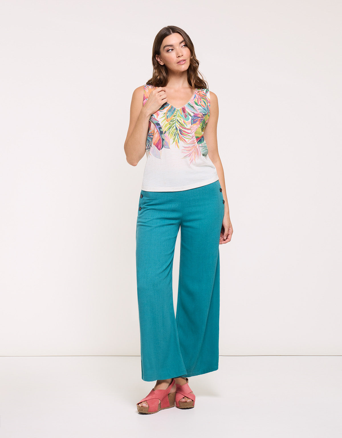 White Strappy T-Shirt - Leajula