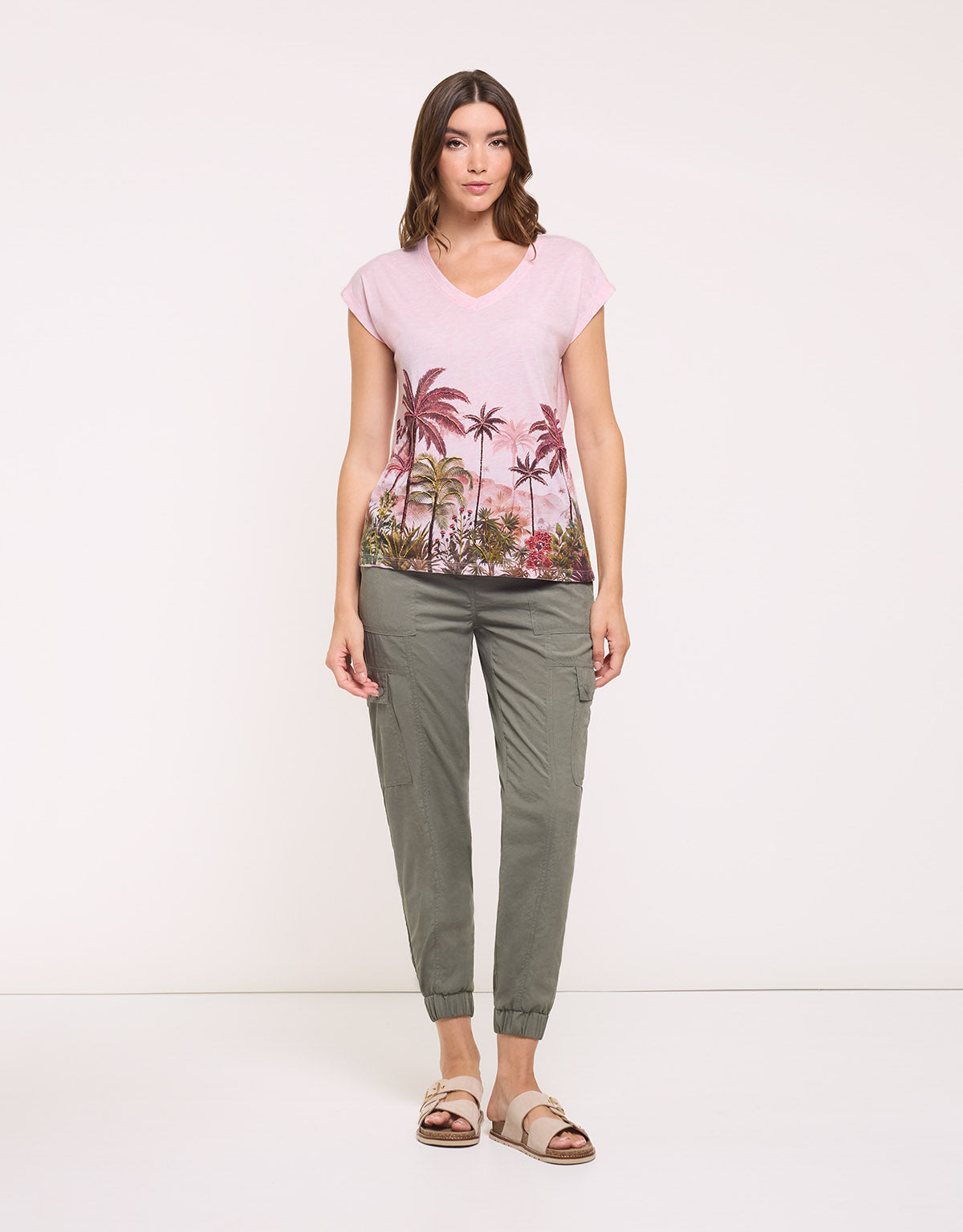 Camiseta Paisaje Palmeras Rosa - Mausi 6