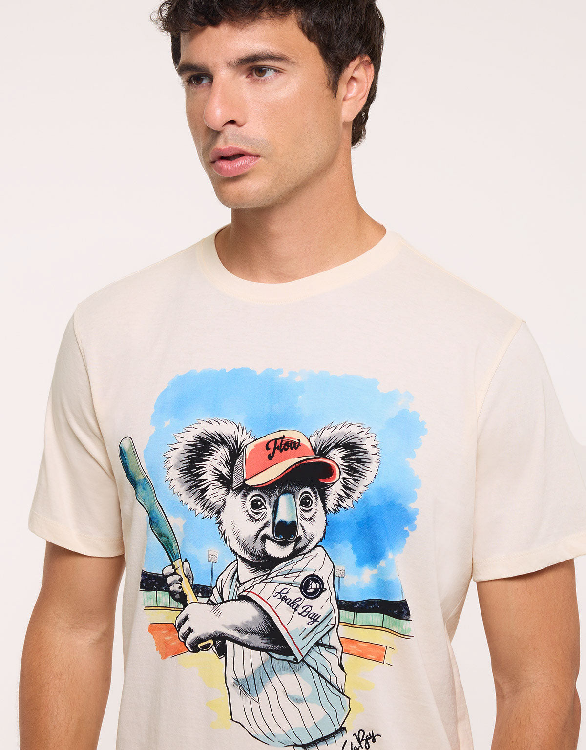 Camiseta Koala Manga Corta Beige - Lilio 4
