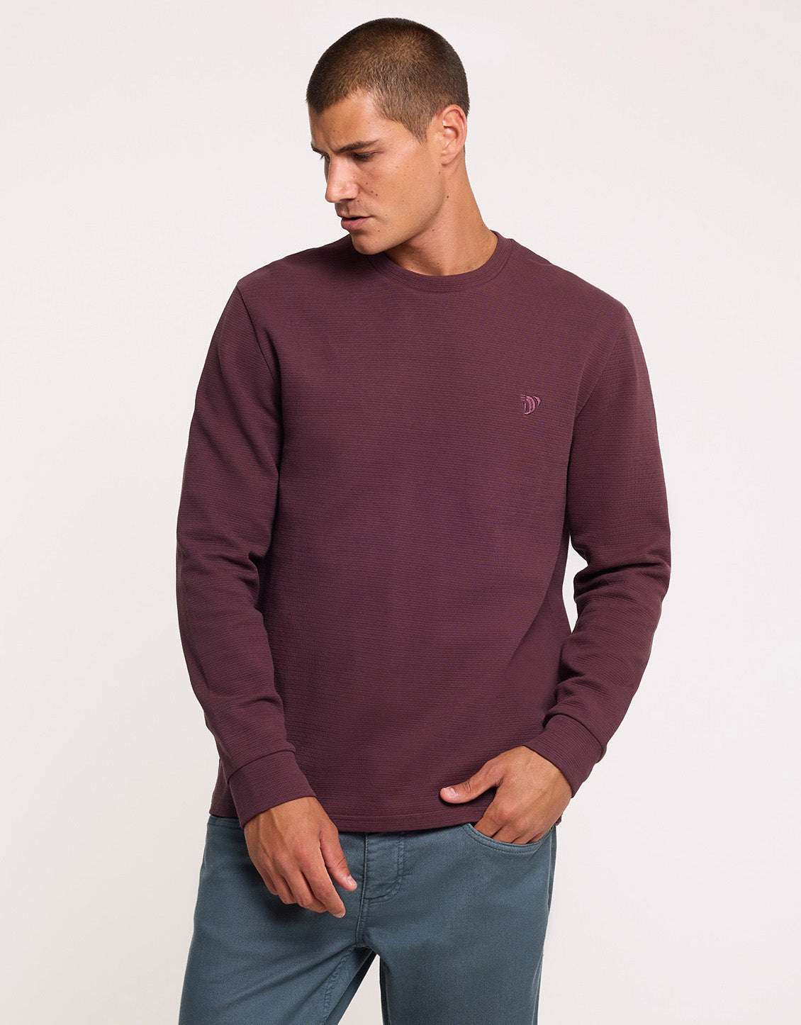 Sudadera Sin Capucha Granate - Brome 2