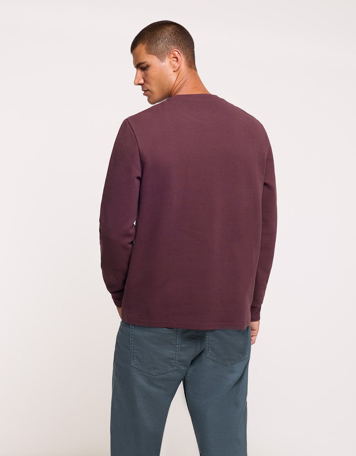 Sudadera Sin Capucha Granate - Brome 3