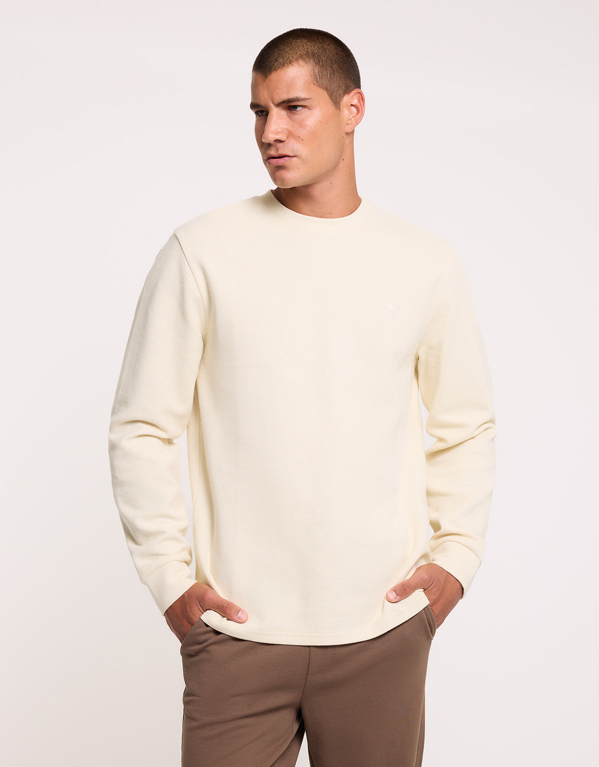 Sudadera Sin Capucha Blanco - Brome 2