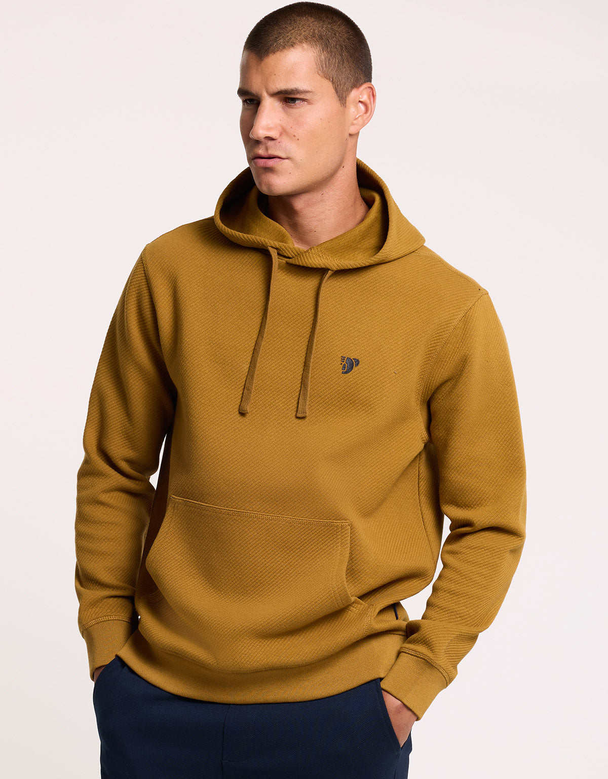 Brown Textured Hoodie - Manly