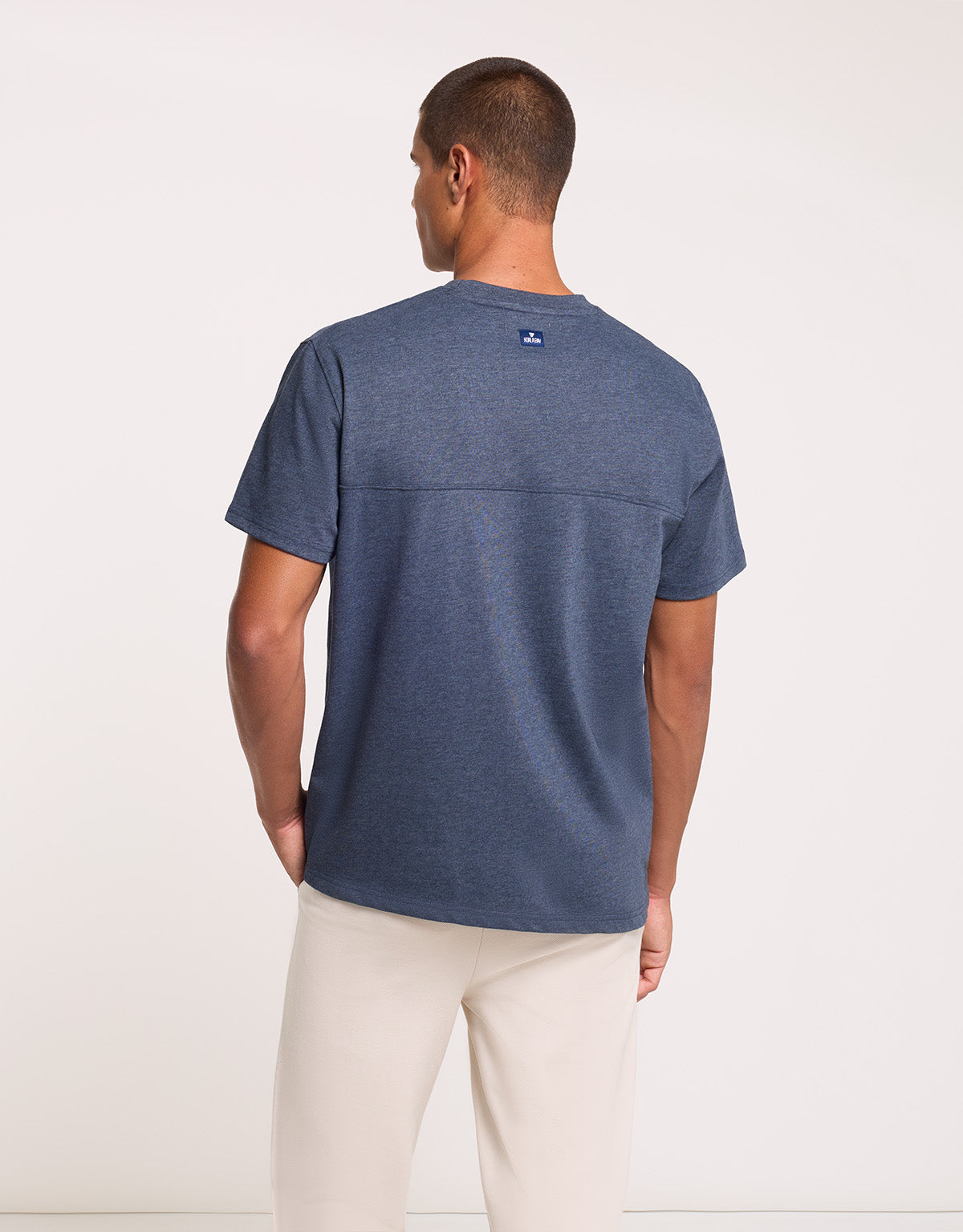 Navy Blue Marl Short-Sleeve T-Shirt - Bondi