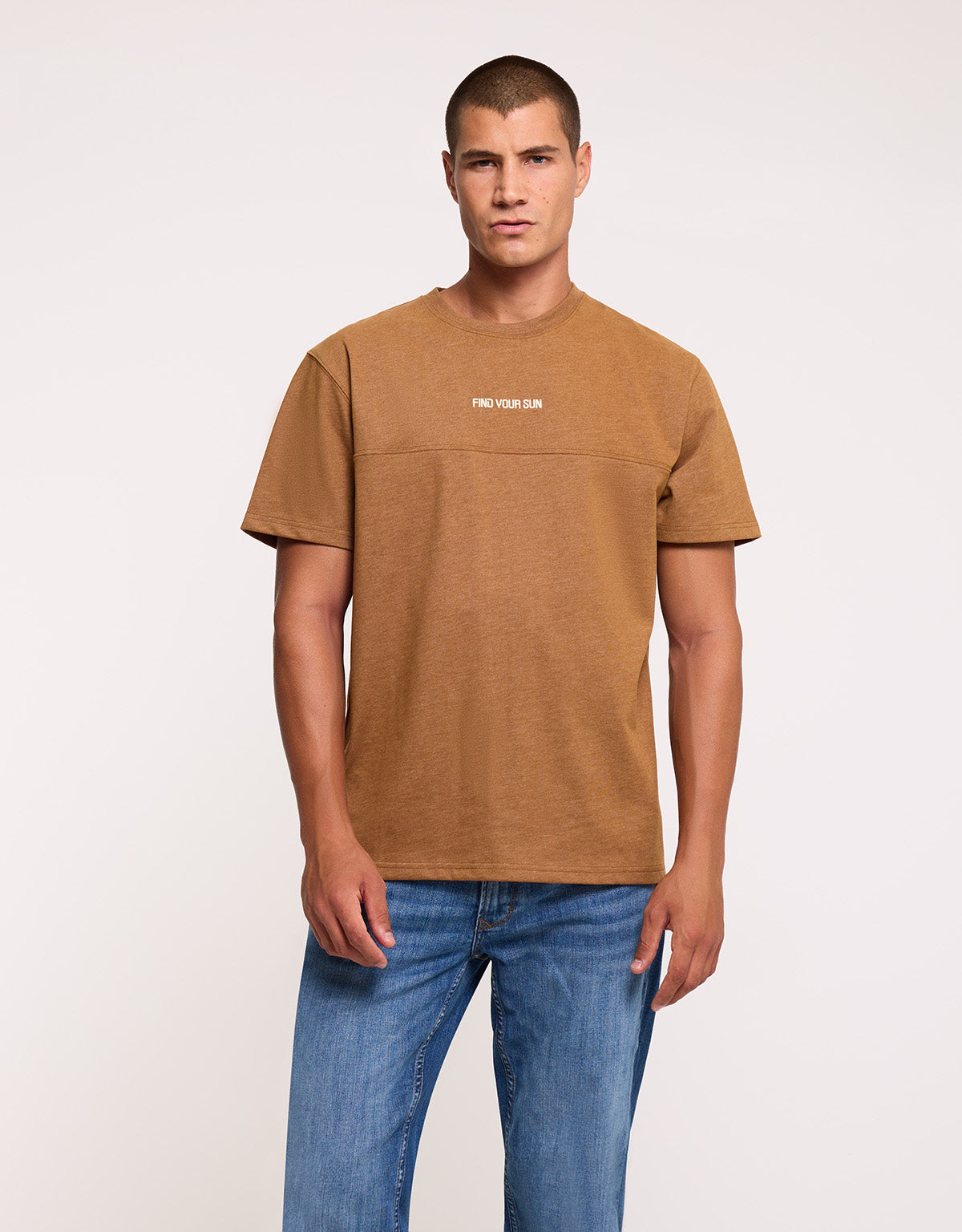 Brown Marl Short-Sleeve T-Shirt - Bondi