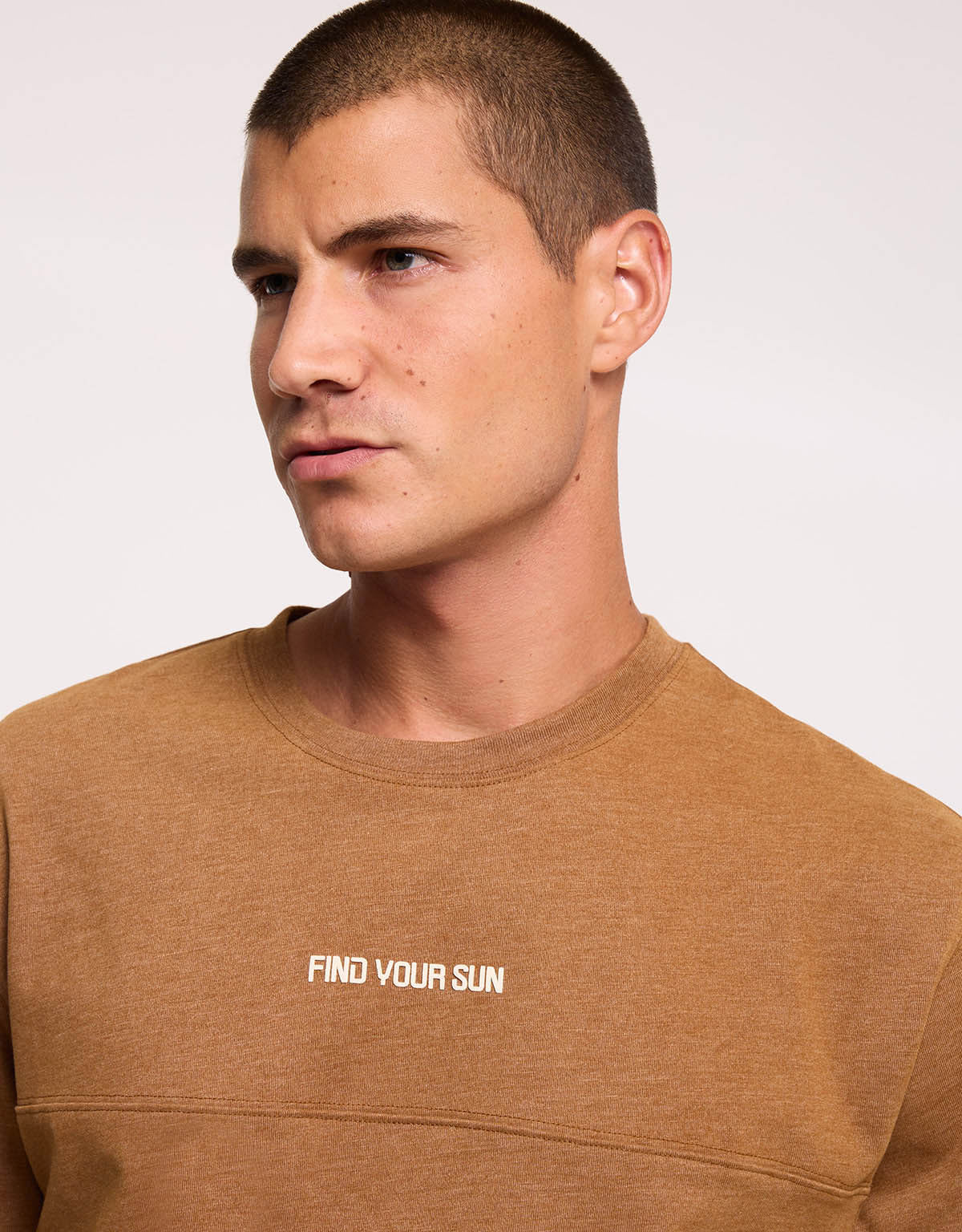 Brown Marl Short-Sleeve T-Shirt - Bondi