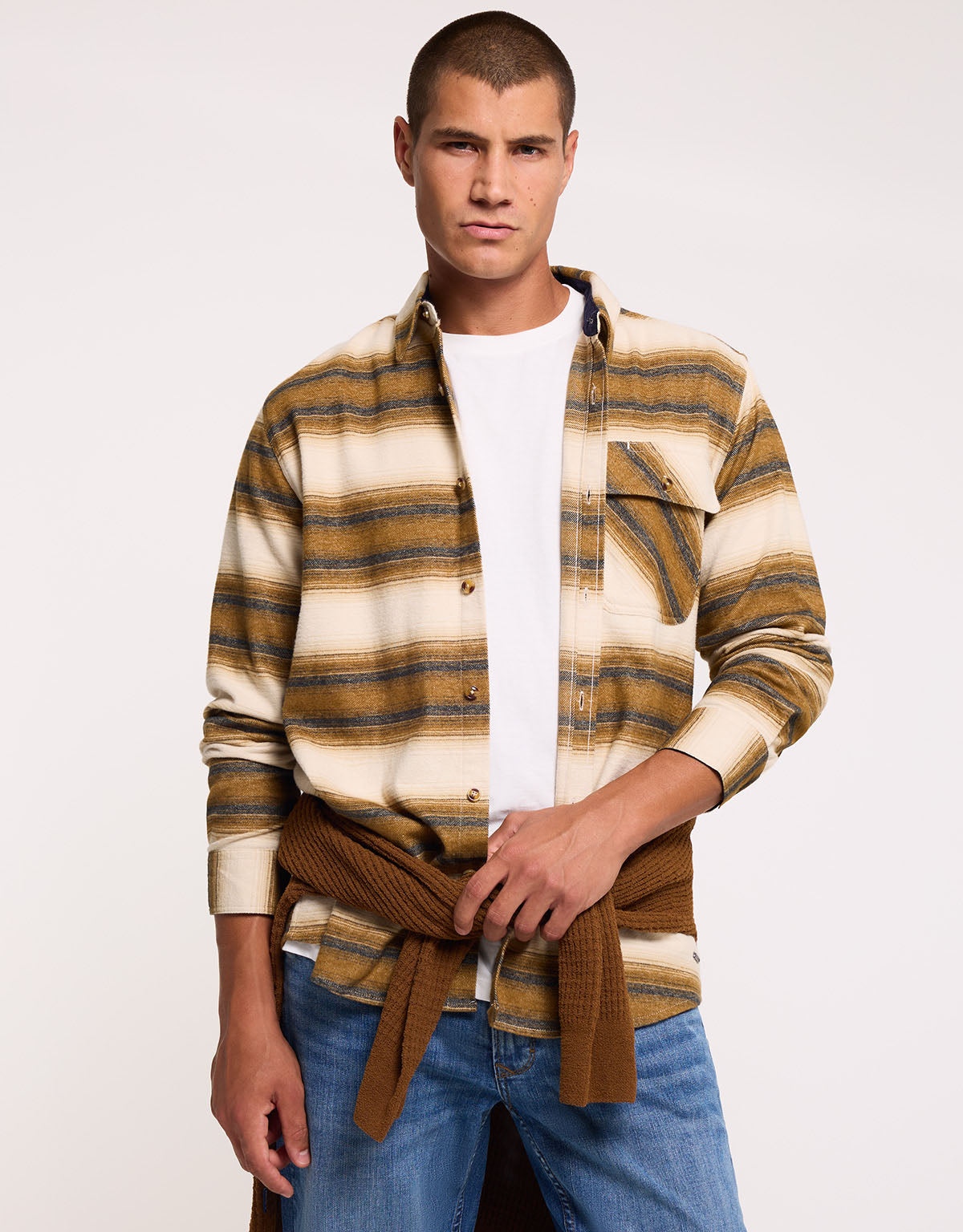 Sobrecamisa a Cuadros Marrón - Ramba 4