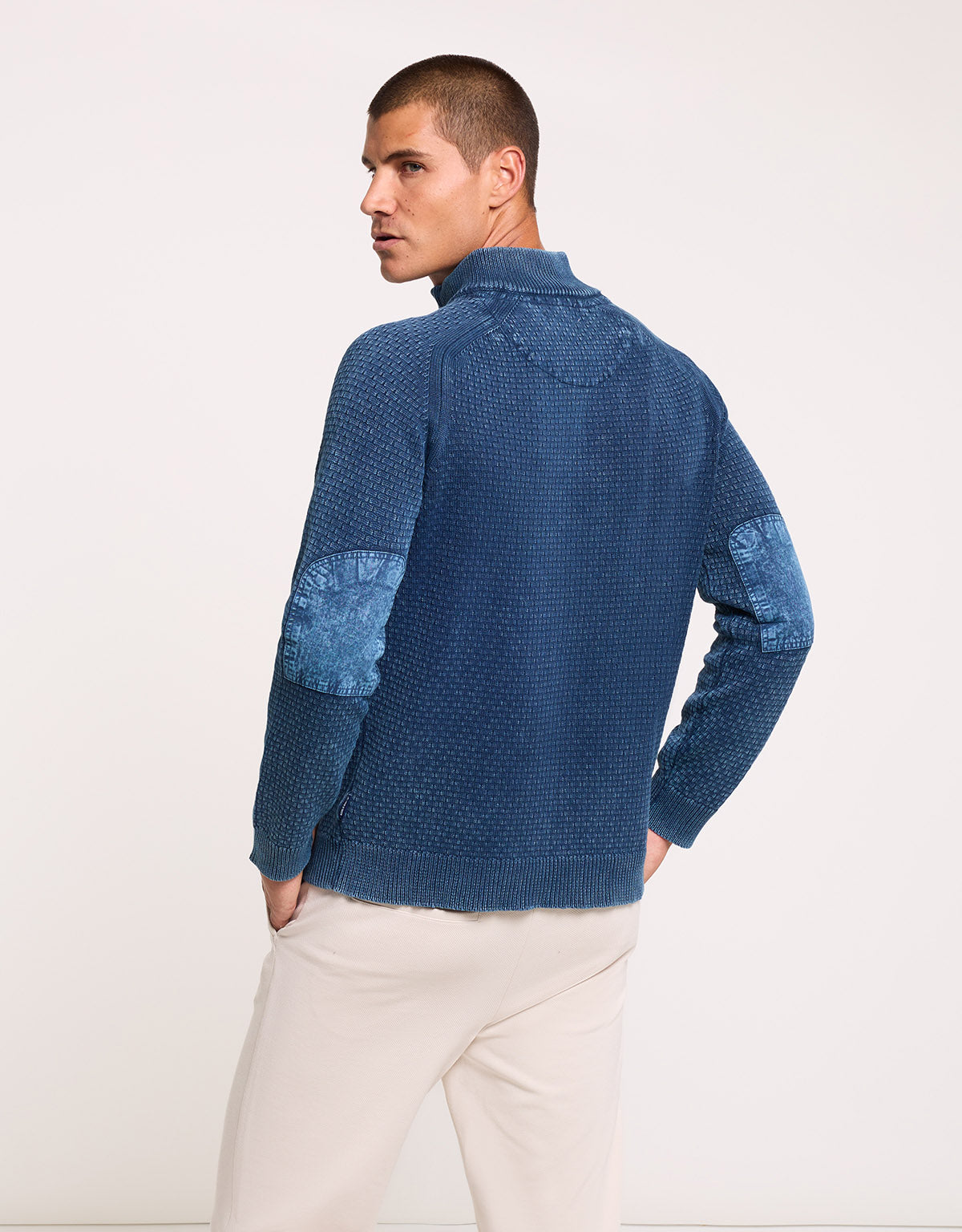 Blue Quarter-Zip Sweater - Dougie