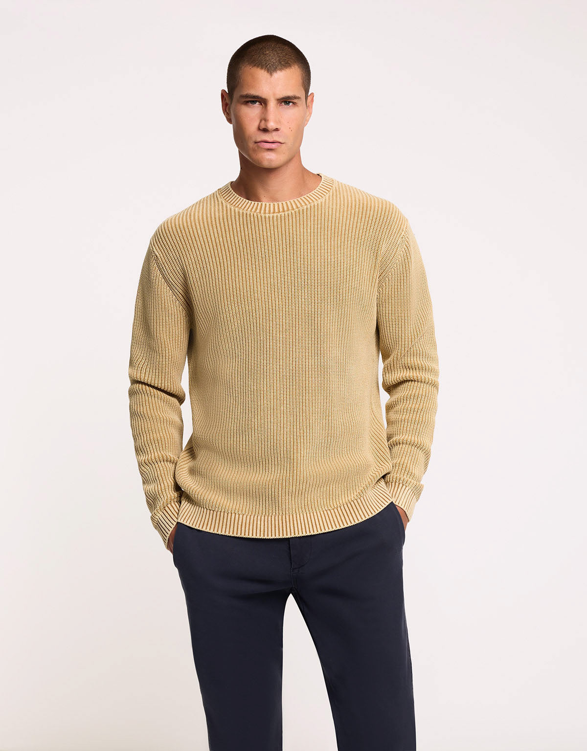 Ochre Yellow Knit Sweater - Ayla