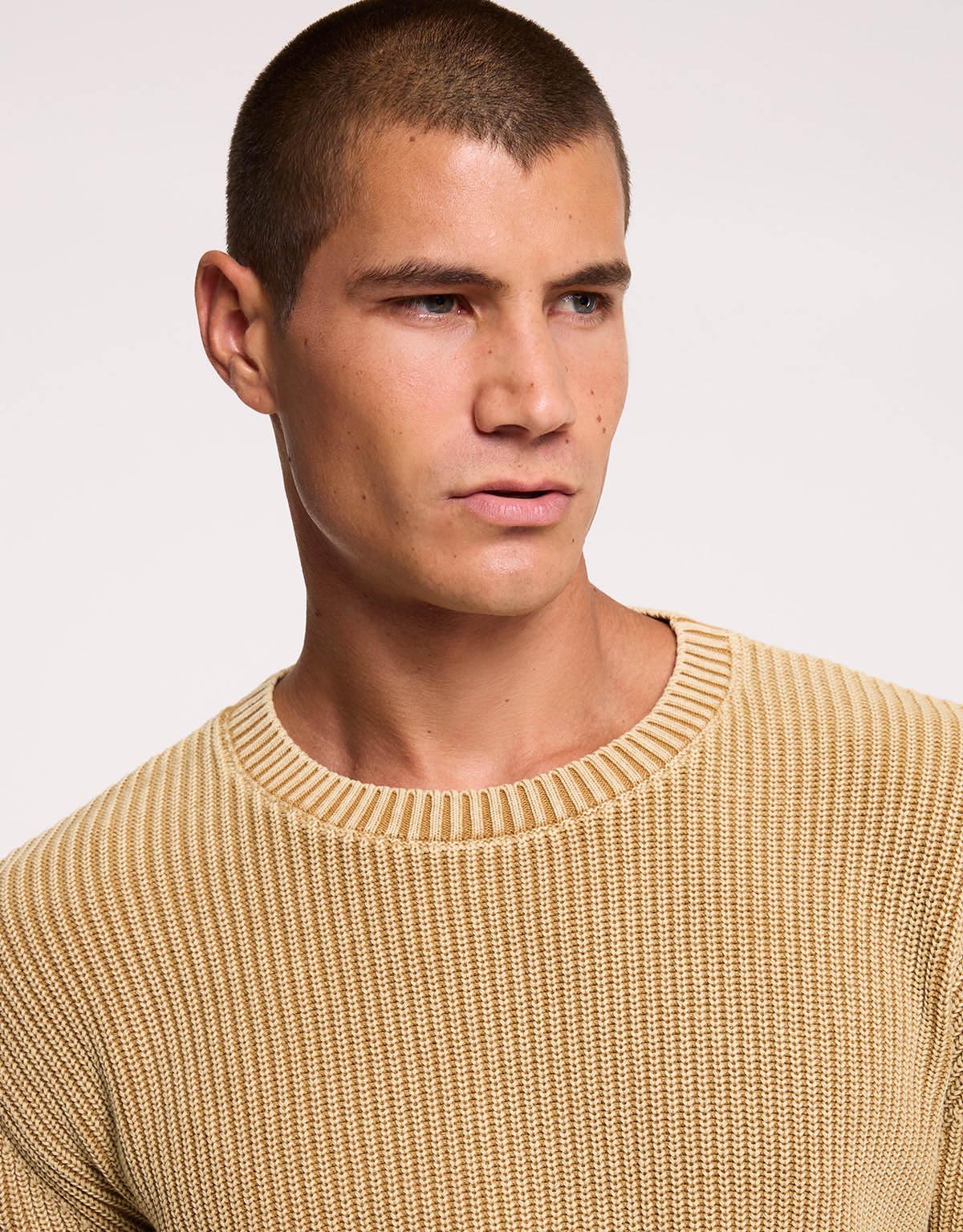 Ochre Yellow Knit Sweater - Ayla