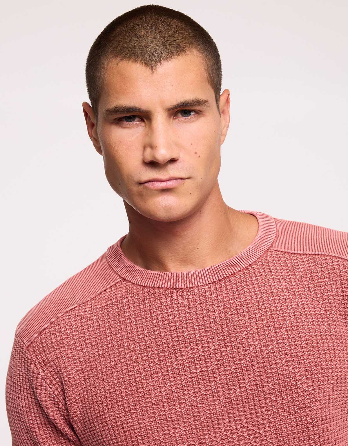 Terracotta Textured Sweater - Milt