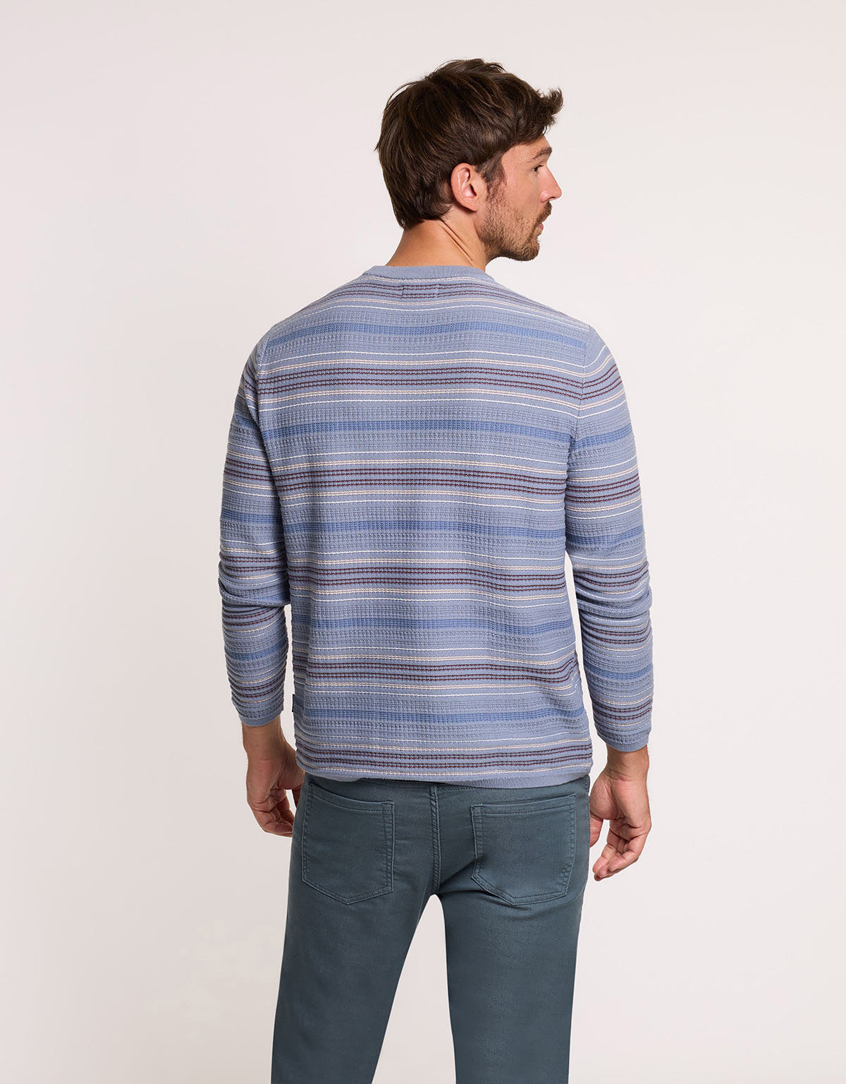 Blue Striped Sweater - Olvero