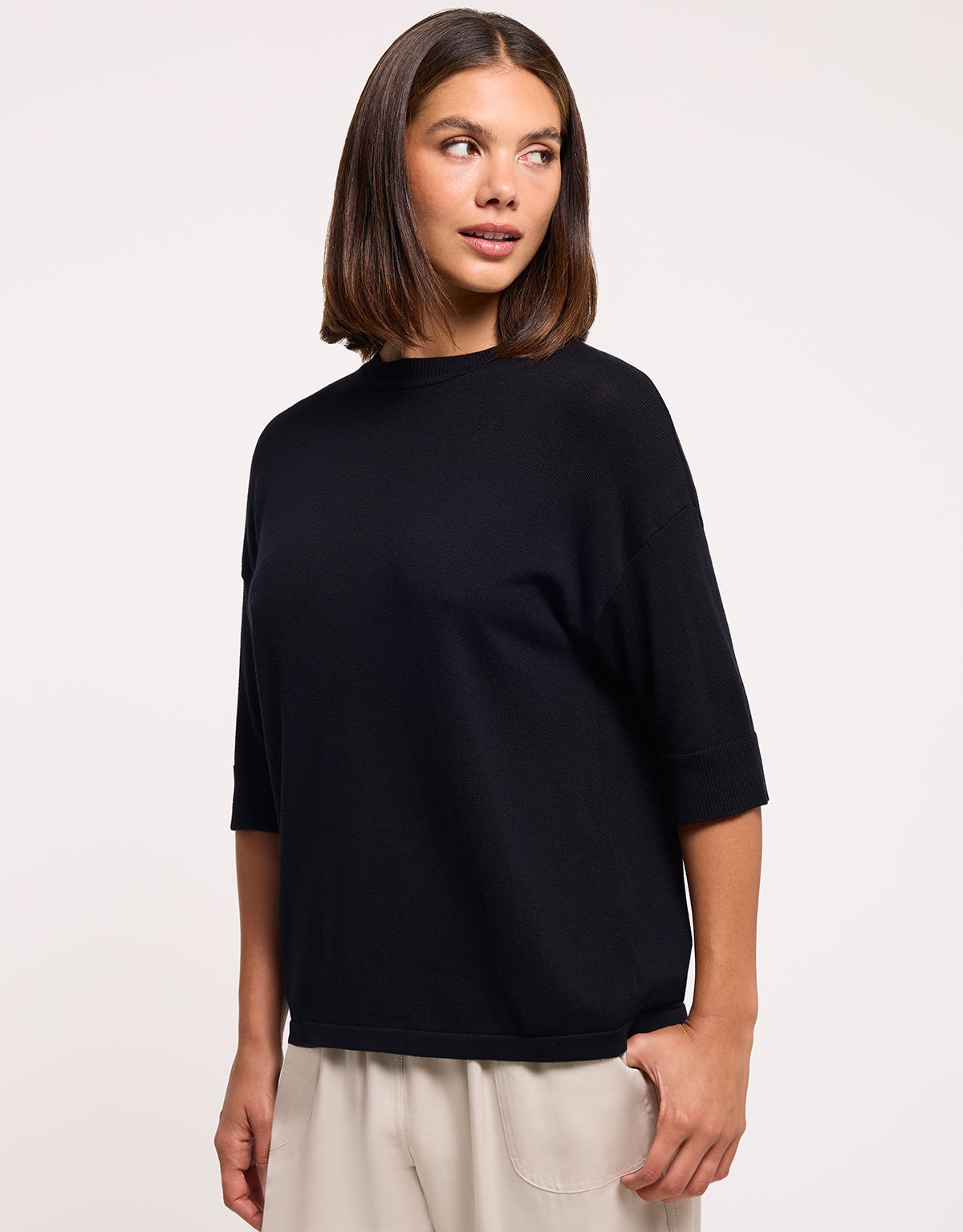 Short Sleeve Jumper Black - Gratera II