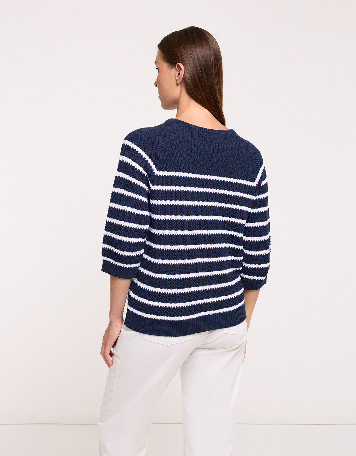 Navy Blue Striped Long-Sleeved Jumper - Zibri II