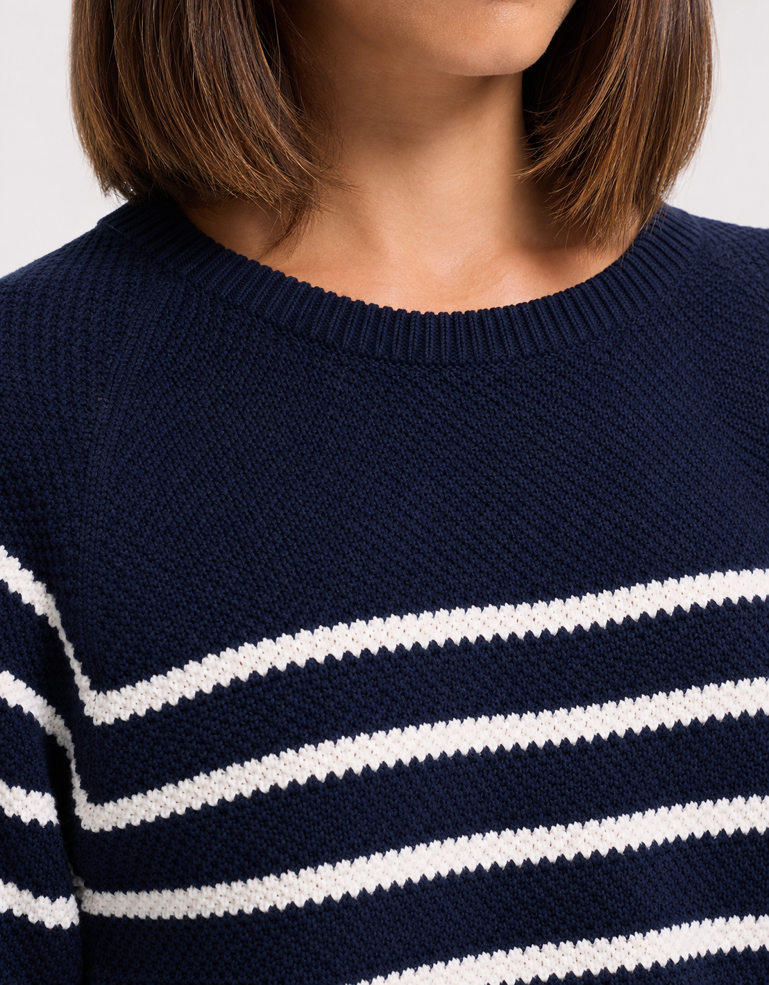 Navy Blue Striped Long-Sleeved Jumper - Zibri II