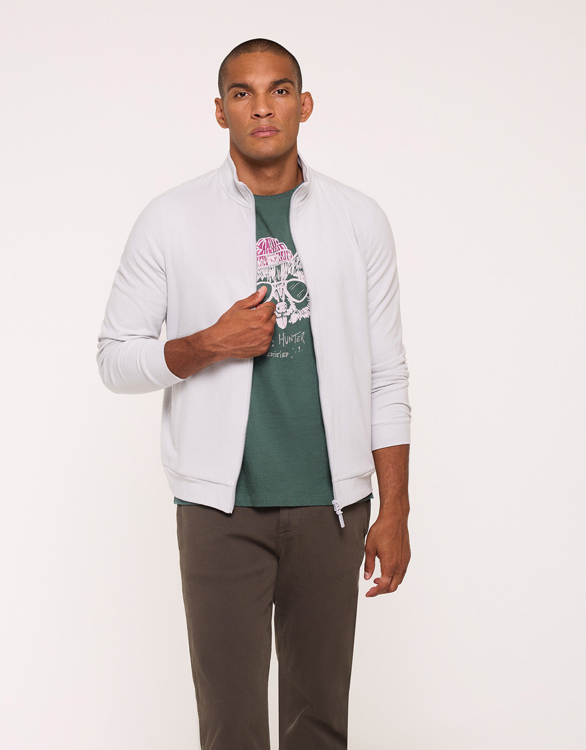 Sudadera con Cremallera Gris - Mosito
