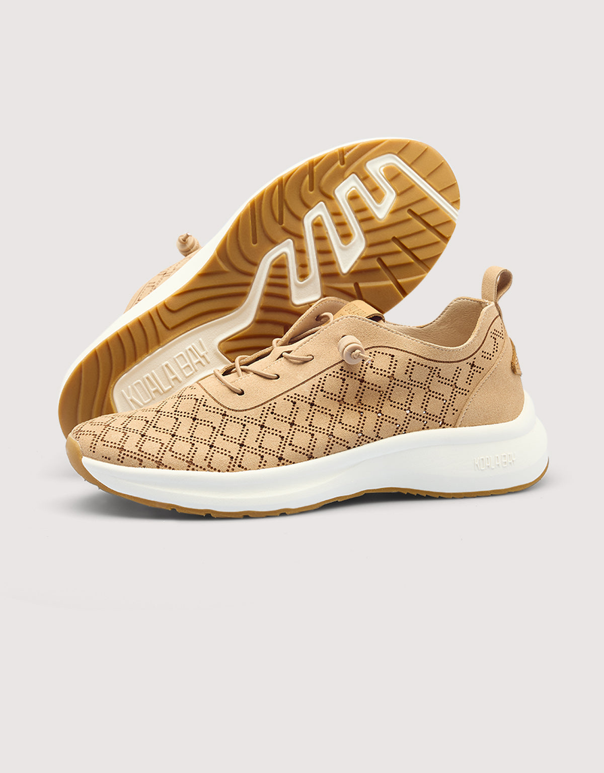 Camel Perforated Sneaker - Sunny