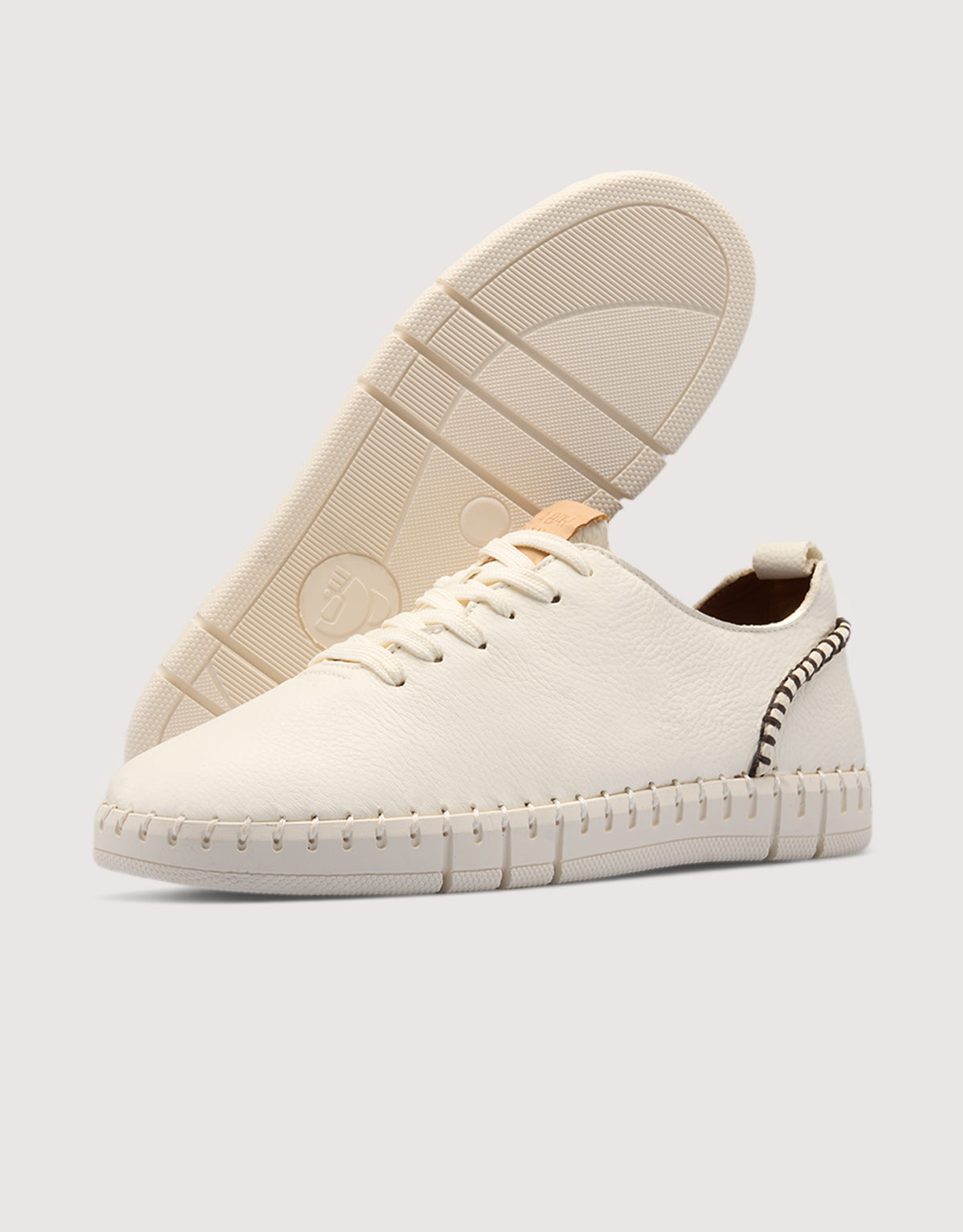 White Leather Trainers - Tania