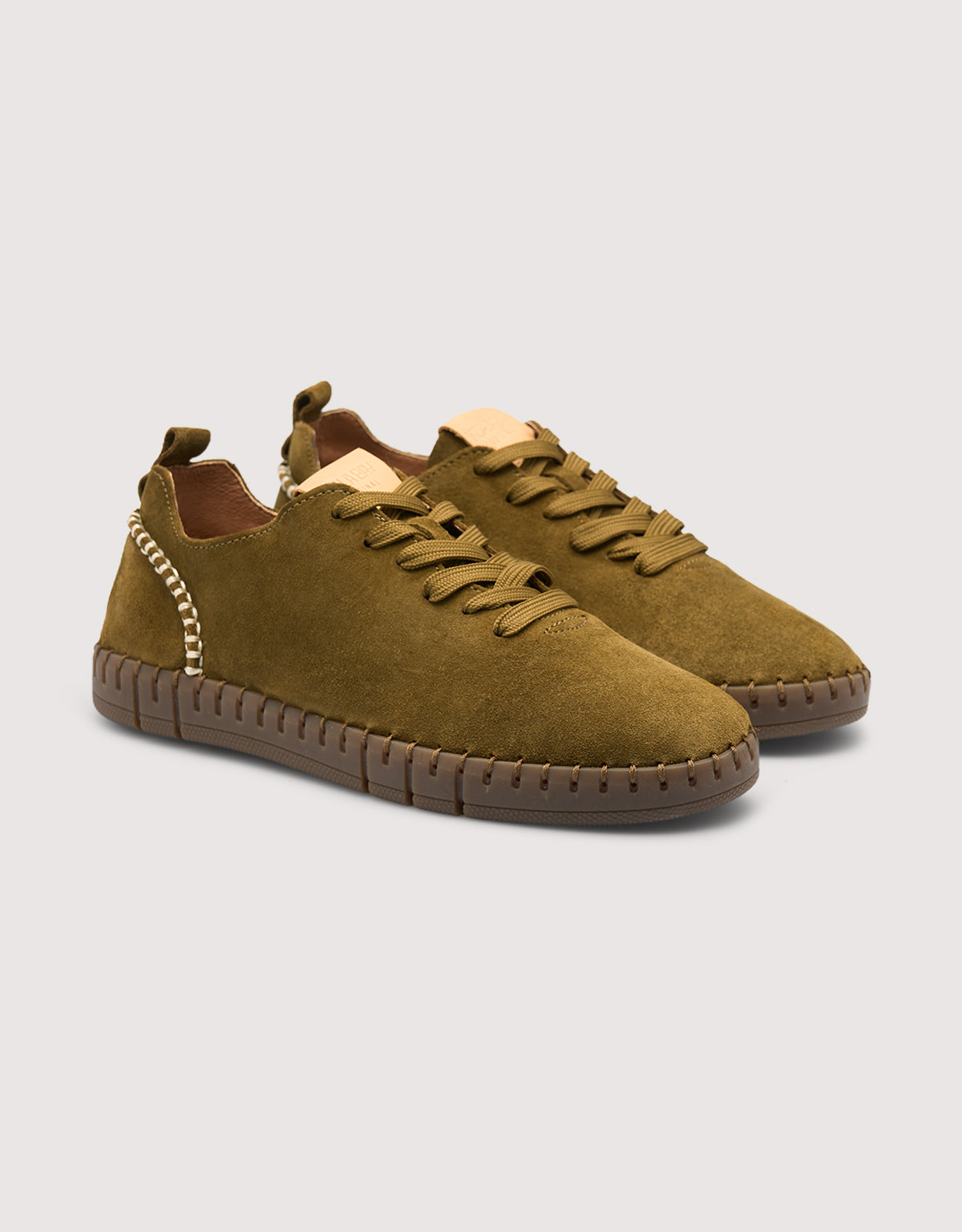 Khaki Suede Trainers - Tania