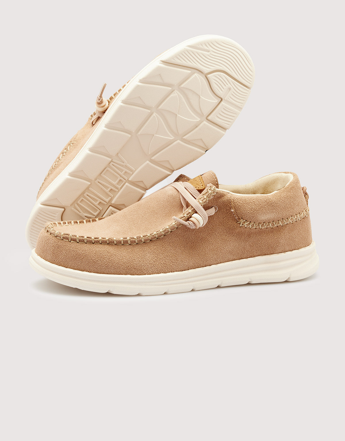 Nude Beige Suede Casual Loafers - Mullilah