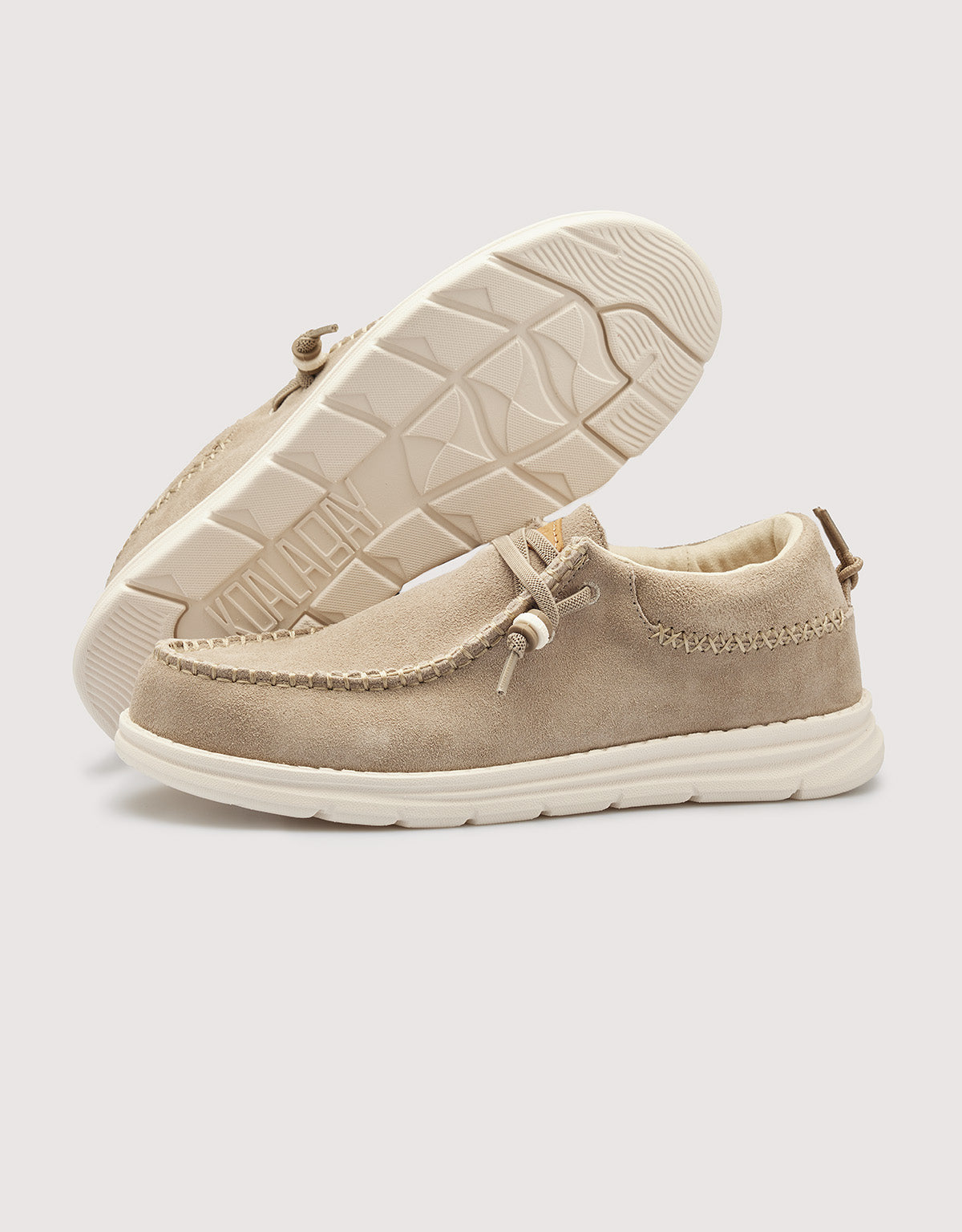 Taupe Suede Casual Loafers - Mullilah