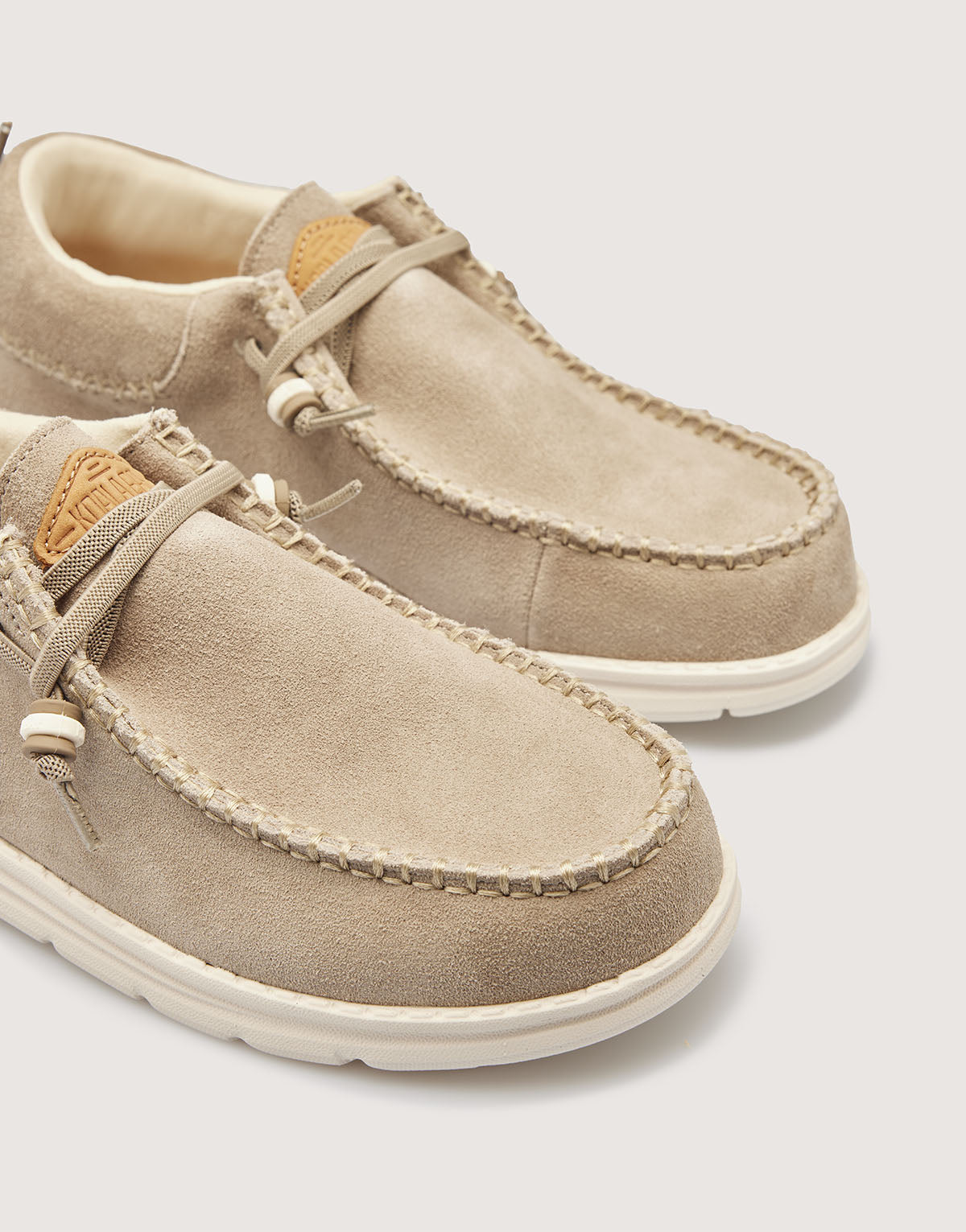 Taupe Suede Casual Loafers - Mullilah