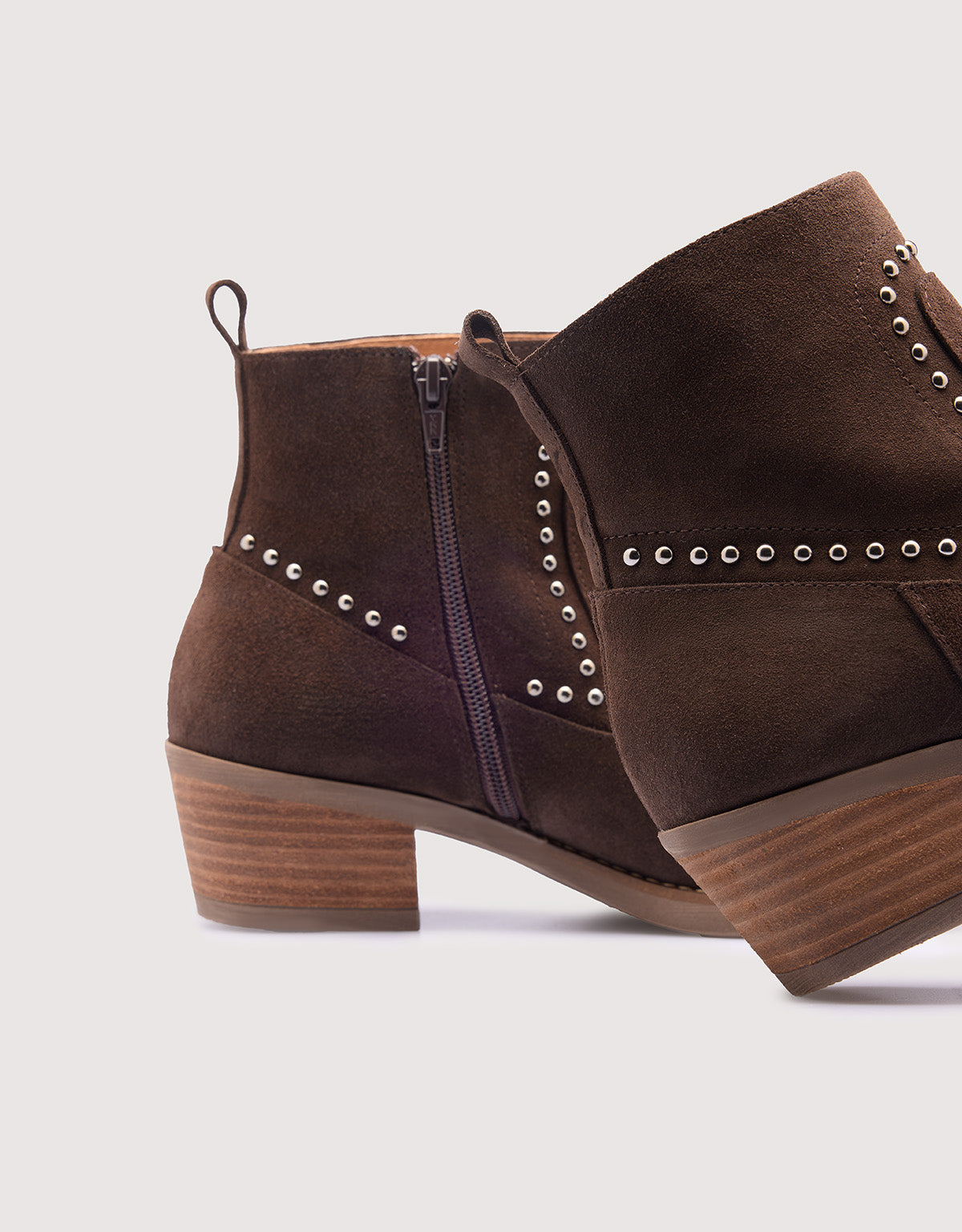 Chocolate Suede Ankle Boots - Dallas