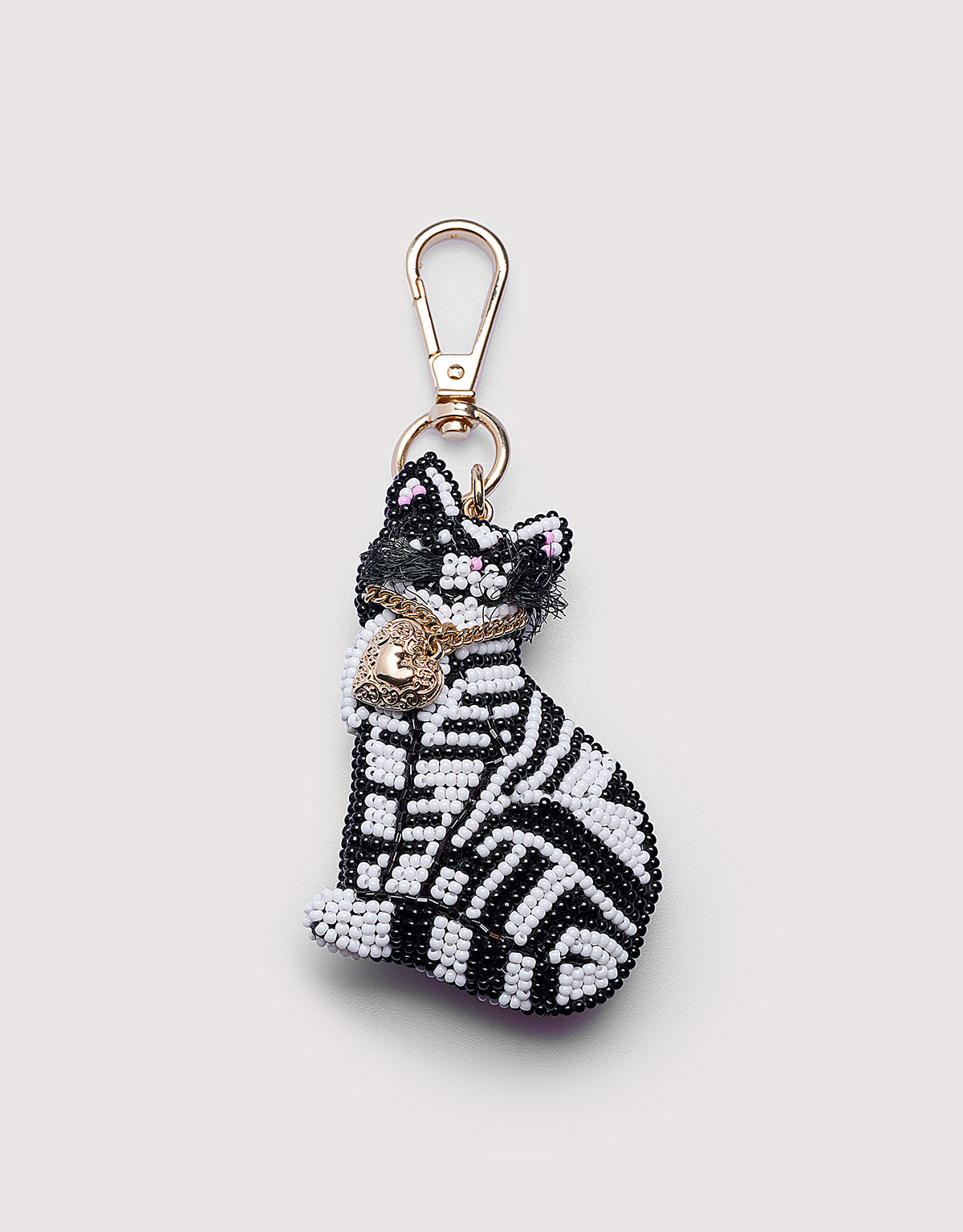 Llavero Charm Gato con Abalorio - Gatolux 2